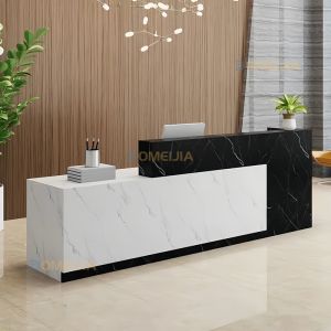 Bar Cashier Table Modern Company Reception Front Desk Beauty Salon Convenience Store Consultation Counter Marble Pattern