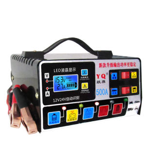 จอแอลซีดีชาร์จแบตเตอรี่รถยนต์อัตโนมัติอัจฉริยะชีพจรซ่อม AC150V-250V 150AH 12/24 โวลต์