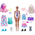 Barbie Day-to-Night Color Reveal Doll ตุ๊กตาบาร์บี้ จุ่มน้ำ พร้อมชุดไปเที่ยวสำหรับกลางวันและกลางคืน ของแท้. 