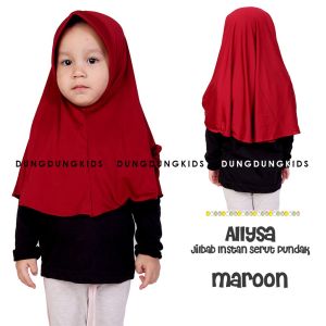 Dungdungkids Allysa Kerudung Anak Jilbab Instan Hijab Anak Bergo Premium Serut Pundak