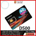 Sim Vina D500 Trọn Gói 1 Năm Sim 4G VinaPhone KM 5G/tháng 60gb/năm - Không cần nạp thẻ từ MƯỜNG THANH ROYAL - FREESHIP - CHƯA KÍCH HOẠT.. 