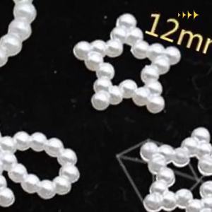 Hanson8 100pcs White ABS Flat Bottomed Imitation Pearl DIY Accessories with Irregular Imitation Pearl Hair Accessories J6H9P