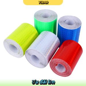 YIBAR Băng dính phản quang tự dính 1mx5cm dùng cho ô tô xe tải cuộn phim dán cảnh báo an toàn