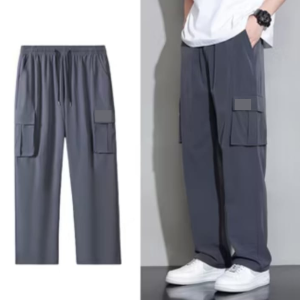 Celana Cargo Pria Oversize 2025 Korean Style Casual Loose Pant Jumbo Longgar Formal Keren