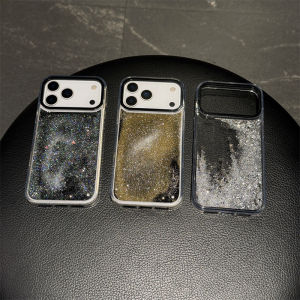 Flowing Glitter Quicksand Case Cover for iPhone 17 Pro Max Shiny Moving Sand Powder Shell Hard Clear Dynamic Liquid Funda Coque