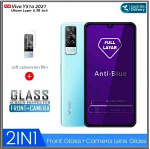 Paket 2in1 Tempered Glass Vivo Y100 4G Y100 5G Y36 4G Y51 Y51A Y53s 10D Anti Blue Light Anti Radiasi UV Blue Ray