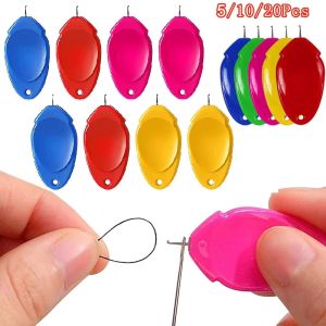 5Pcs/10Pcs Needle Threader Stitch Insertion Tool for Sewing Machine Plastic Wire Loop for Needles Needleswork Threader Sewing Gadgets