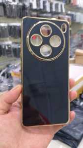 Case Vivo X100 Silikon Square Aesthetic Mewah Premium Plating List Gold Crom Soft Casing Handphone