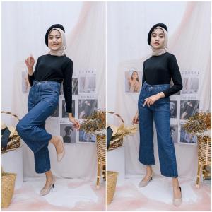 AuroraJeans - Highwaist Kulot Jeans Alice Navy