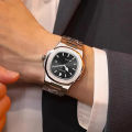 PABLO RAEZ Latest Model 2755 Waterproof Business Style Square Men's Watch With Steel Band Calendar. 