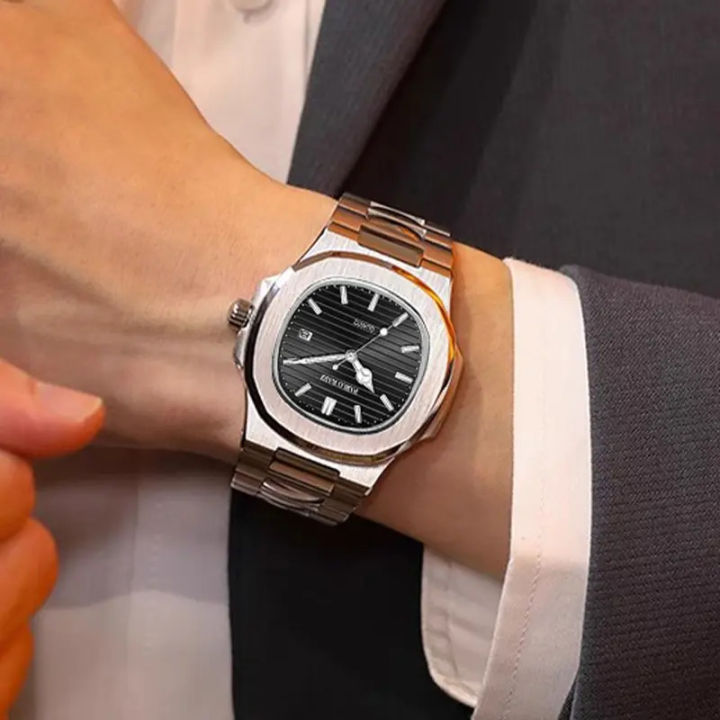 PABLO%20RAEZ%20Latest%20Model%202755%20Waterproof%20Business%20Style%20Square%20Men's%20Watch%20With%20Steel%20Band%20Calendar%20-%20Image%208