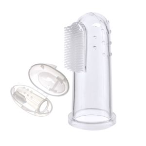 Baby Finger Toothbrush Set Silicone Teeth Cleaner with case Pet Toothbrush Newborn Toothbrush