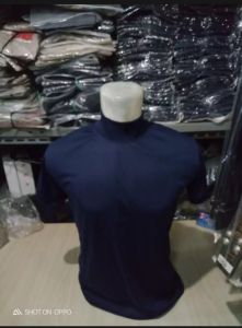 kaos polos leher tinggi