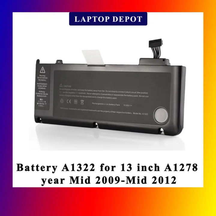 Battery MACBOK AP A1322 for 13 inch A1278 Year Mid 2009-Mid 2012_Replacement