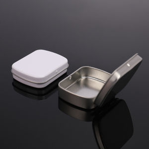 Fantic ชุดอุปกรณ์เอาชีวิตรอดกล่องเก็บของแบบฝาพับโลหะสีเงินสีดำว่างเปล่าขนาดเล็กสำหรับกุญแจลูกกวาด