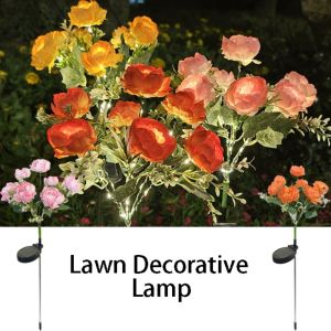 OEUVR 7Head Design Solar Lights Solar Powered Waterproof Solar Garden Lights Lawn Lights Flower Shape Outdoor Solar Lights Garden Decoration