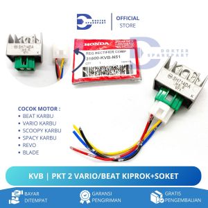 KVB PKT 2 HEMAT REGULATOR KIPROK + SOKET BEAT / VARIO / SCOOPY / SPACY / REVO / BLADE / RECT COMP