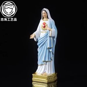 Catholic Holy Family Statue Set Hand-Painted Virgin Mary Jesus Figurines Religious Home Decor for Altar Shrine