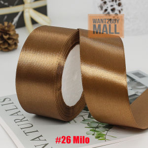 4cm 25Yards DIY Bow Craft Satin Ribbon Flower Wrapping Webbing Decoration Packaging Gift Lace Hadiah Riben Kain 彩丝带