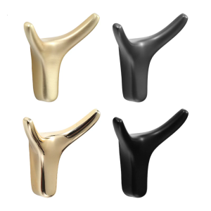 Zincs hợp kim móc gắn tường Giá treo khăn treo tường Móc áo khoác lưu trữ nhà móc Sừng hình dạng móc cho quần áo mũ áo khoác