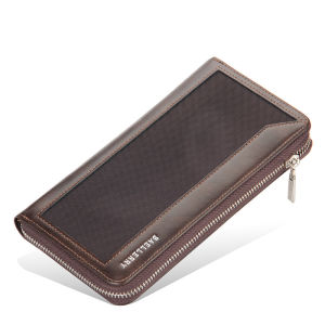 Baellerry Dompet Tangan Panjang Resleting C2351 Muat HP Besar Bisa untuk Pria Wanita Bahan Sintetis Tebal