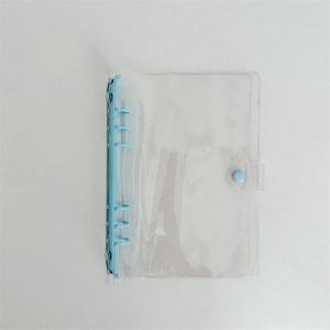LEIFNYDI Transparent A5 Binder PVC and Metal 6-hole Loose Leaf Notebook Shell Fashion Waterproof Photocards Holder Students