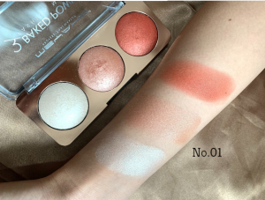ขายดี บลัชออนไฮไลท์ MSYAHO 3 BAKED POWDER MAKE UP COLORS No.YH6358C