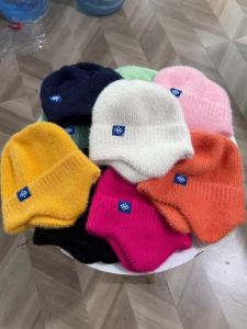 Hot Sale Women Earflap Winter Hat Candy Colors Fashion Faux Fur Knitted Hat Kpop Style Soft Beanie Hats Female Streetwear Cap