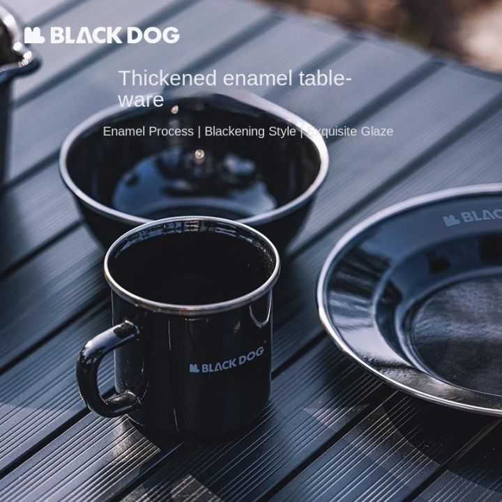 BLACKDOG%20Premium%20Black%20Enamel%20Coated%20Tableware%20Portable%20Lightweight%20Cup%20Dish%20Plate%20Bowl%20Dinnerware%20Mug%20Glass%20Glazed%20Glossy%20Finish%20Elegant%20Utensil%20Kitchen%20Picnic%20Tools%20Equipment%20Camping%20Outdoor%20Hiking%20Original%20Black%20Dog%20-%20Image%202