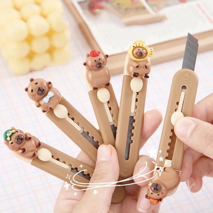 Cute Capybara Utility Knife Mini Portable Cutter Paper Cutting Knife ...