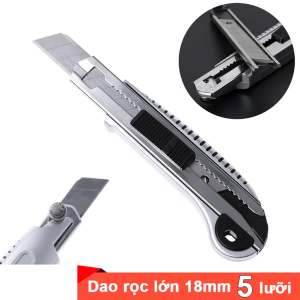 Dao rọc giấy lớn thay lưỡi liên tục dao trổ 5 lưỡi 18mm thép SK5 siêu sắc cắt giấy rọc băng dính
