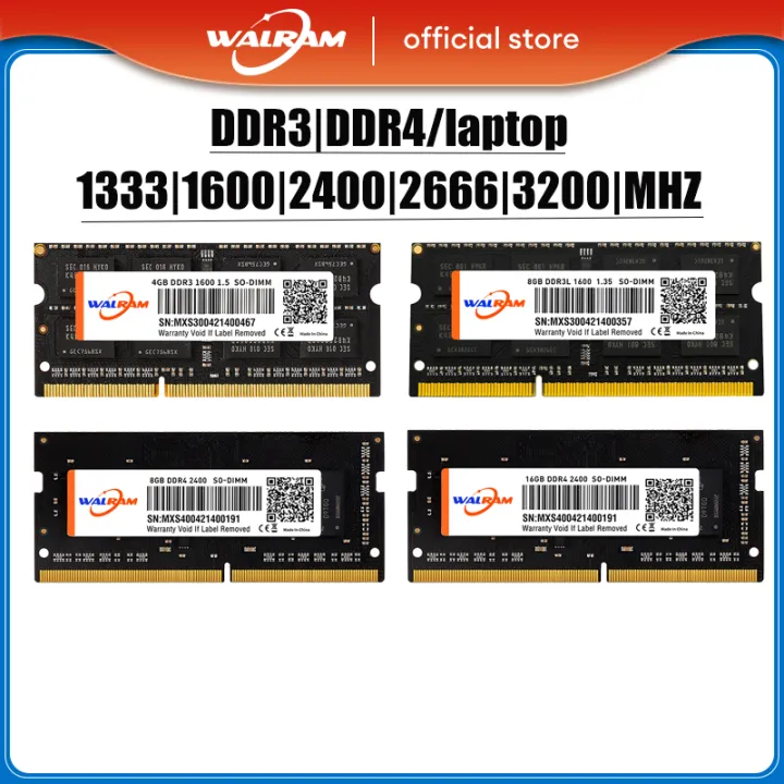 WALRAM Memoria ram DDR4 DDR3 Laptop Memory Notebook 8GB 4GB 16GB