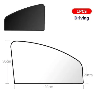 WorldAutoParts RIO New Magnetic Sunshade Summer UV Protection Side Rear Window Curtain Black Mesh Sun Shade Cover Auto Car Accessories .
