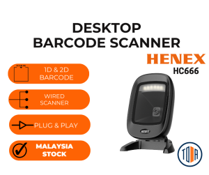 Henex HC666 1D / 2D Desktop Barcode Scanner Ewallet Scanner