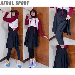 AFS SPORTWEARWEAR Celana Legging Rok Skirt Panjang Legging Rok/Legging Rok Panjang Senam Sepeda