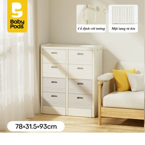 (Đầy đủ tấm hậu) Tủ đựng quần áo trẻ sơ sinh tủ đựng đồ chơi tủ mẹ bỉm Babypods mẫu Classic S3