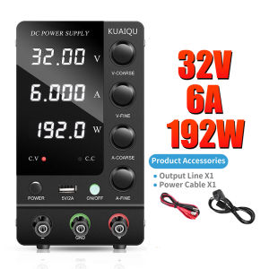 【24-hour delivery】KUAIQU DC Laboratory Power Supply 30V 60V 120V Adjustable Voltage Regulator Bench Switching Power Supply Preset Current ON/OFF