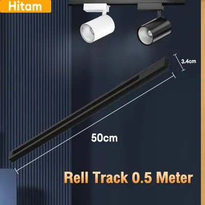 【Garansi 30 tahun】 lampu sorot lampu rell track led sorot 50W Rotasi kiri dan kanan 360° putih kuning pencahayaan lampu sorot