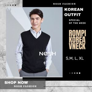 Rompi Polos Pria Knit Vest Dian / Vest Rajut Pria Polos / Vest Knit Seragam Kantor Rajut Rompi - NOSH