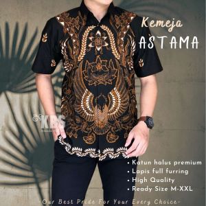 KEMEJA BATIK PRIA LENGAN PENDEK&PANJANG LAPIS FURING ASTAMA BAHAN KATUN HALUS SRAGENAN HIGH QUALITY