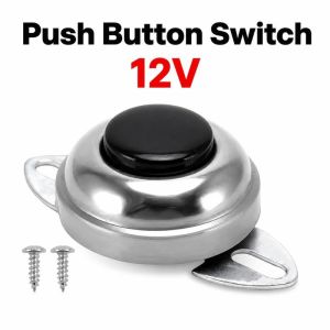 MAKERVY DC12V 24V Push Button Switch With Mount Screws Universal Momentary Switch  Engine Start Switch