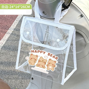 Electric vehicle front storage pocket waterproof hanging bag button large backpack Organizer Ladys Accessory