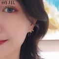 OYJR Anting Telinga Panjang Titanium Asli Ori Subang Anti Karat Perempuan Korean Earrings for Women. 