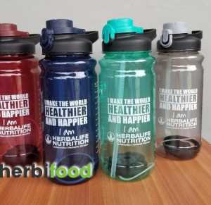 Botol Minum Desain Gym & Outdoor Plastik Hijau Army/Aqua 2 Liter - Wadah Air Ringan