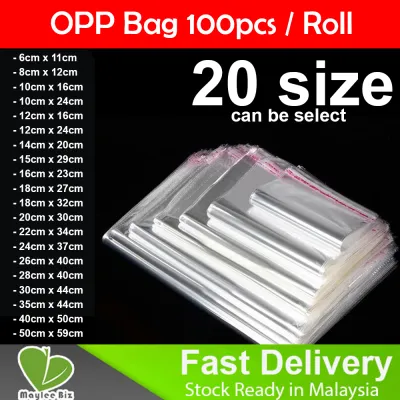 100pcs Self Adhesive Silk Express Envelope Resealable Clear Transparent OPP Plastic Sticker Bag Clothing Packing Bags Plastik
