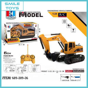 Smile - Mainan Anak RC Truck Beko Excavator 360 Degree Truck Konstruksi Remote Control