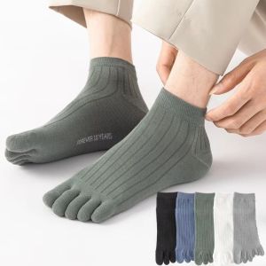 1 Pair MenS Mesh Breathable Compression Sweat-Absorbing Fitness Elastic Five Finger Ankle Socks Casual Sports Split-Toe Socks