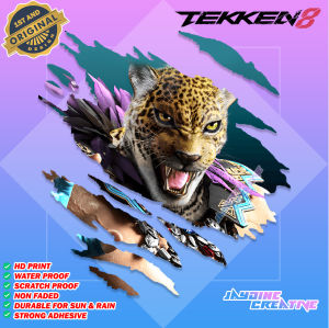 Tekken Scratch Design Sticker Indoor Outdoor Vinyl Sticker Waterproof & Non-Faded