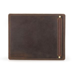 CONTACT FAMILY Genuine Leather Mouse Pad Anti-Slip Laptop Nubuck with Pen Holder Gaming Mice New Desk Cushion Retro Comfortable Pad
