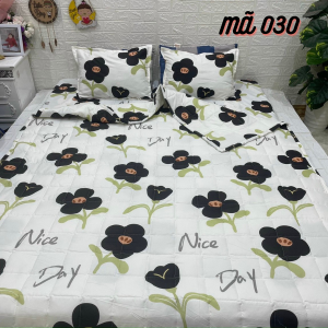 Bộ chăn ga gối 5 món hè💖 m2/ m6/ m8/2m2 💖 ga+2 vỏ gối nằm+1 vỏ ôm+chăn hè mẫu mã đa dạng- GẤu Kẻ Vuông Gấu Robot Hoa Nice Day..